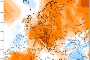 Prognozowana anomalia redniej temperatury - wzgldem tej z lat 1979-2000 - w cigu najbliszych trzech dni