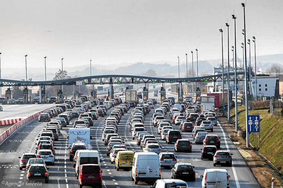 Bramki na autostradzie A4 w kierunku Katowic