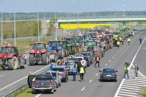 25.04.2024, Pyrzyce, protest rolnikw na drodze S3