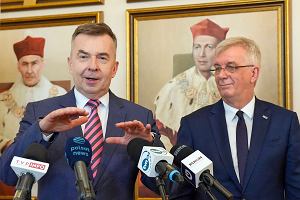 Minister Nauki Dariusz Wieczorek i Rektor Uniwersytetu Przyrodniczego Jarosaw Bosy