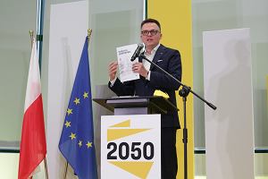 Szymon Hoownia podczas Forum Ruchu Polska 2050, 4 grudnia 2021 r.