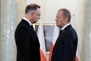 Prezydent Andrzej Duda i premier Donald Tusk.