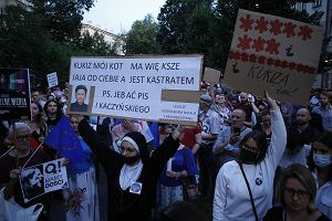 Protest przed siedzib PiS w Krakowie