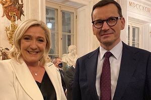 Marine Le Pen i Mateusz Morawiecki na wsplnej kolacji