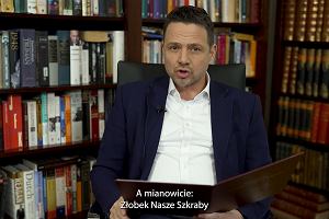 Kadr z filmiku nagranego przez Rafaa Trzaskowskiego w odpowiedzi na zarzuty ministra edukacji Przemysawa Czarnka, e pienidze wydane na organizacje pozarzdowe przez stoeczny ratusz id na wynajem 'ulicznych band'. Prezydent Warszawy wylicza, e pienidze id m.in. na obek Nasze Szkraby