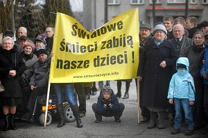 Protest mieszkacw Strzemieszyc w 2015 roku