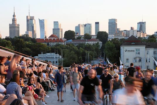 Kadka pieszo-rowerowa nad Wis w Warszawie