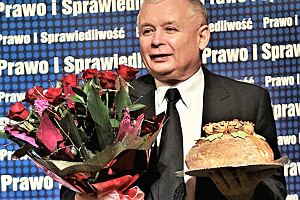 Prezes Jarosaw Kaczyski na spotkaniu wyborczym w Pszczynie (jeszcze przed 'pierwszym PiS-em') 7 grudnia 2013 r.