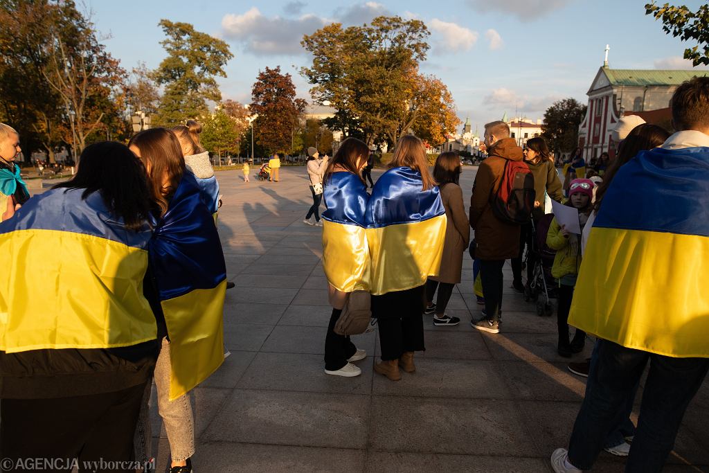 Protest przeciwko wojnie w Ukrainie, 11.10.2022 r., Lublin