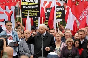 14.09.2024, Warszawa, wiec PiS pod Ministerstwem Sprawiedliwoci. Przemawia Jarosaw Kaczyski