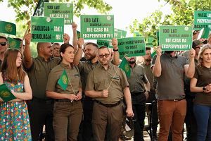 Protest lenikw przed urzdem wojewdzkim w Szczecinie