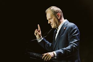 Premier RP Donald Tusk podczas otwarcia Europejskiego Forum Nowych Idei w Sopocie, 16 padziernika 2024 r.