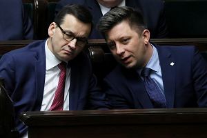 Premier Mateusz Morawiecki i wczesny szef Kancelarii Prezesa Rady Ministrw Micha Dworczyk, 30 stycznia 2019 r.