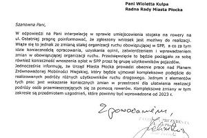 Odpowied wiceprezydenta Artura Zieliskiego na interpelacj radnej Wioletty Kulpy