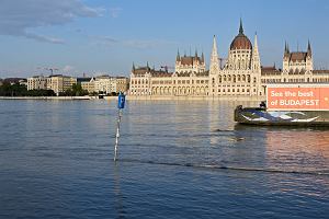 18.09.2024, Budapeszt, wysoki poziom wody na Dunaju