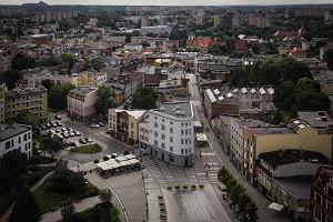 Widok z wiey rybnickiej bazyliki na dzielnic rdmiecie