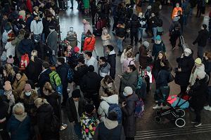 Uchodcy z Ukrainy na Dworcu Centralnym