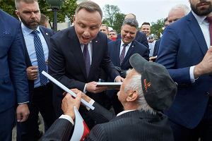 10 czerwca 2020 r. Prezydent Andrzej Duda podczas wizyty w Wieluniu.