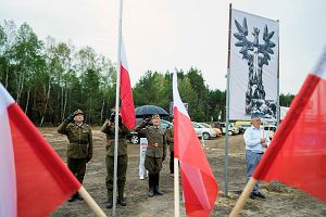 Pomnik Rze Woyska stanie na 80-arowej dziace, 300 m od S19.