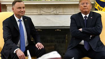 Prezydent Andrzej Duda na spotkaniu z Donaldem Trumpem