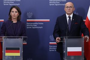 Wsplna konferencja prasowa ministrw spraw zagranicznych Niemiec - Annaleny Bearbock i Polski Zbigniewa Raua, Warszawa, 4.10.2022