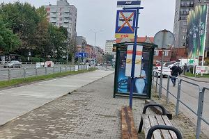 Przystanek przy ul. Mikoowskiej w Katowice ju bez granitowej kostki