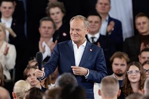 Premier Donald Tusk na konwencji Platformy Obywatelskiej w Warszawie, 12 padziernika 2024 r.