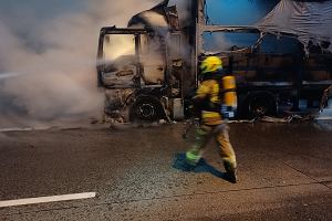 Poar ciarwki na autostradzie A2 w Lubuskiem