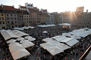 Rynek Starego Miasta w Warszawie podczas obchodw 70. Urodzin Starwki. 22 lipca 2023 r.