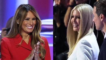 Melania Trump w czerwieni, Ivanka Trump w bieli. Tak pokazay si na wystpieniu Donalda Trumpa