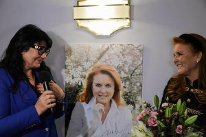 Ksina Yorku Sarah Ferguson i Gabriela Mercik podczas otwarcia kliniki w Biaym Dworze