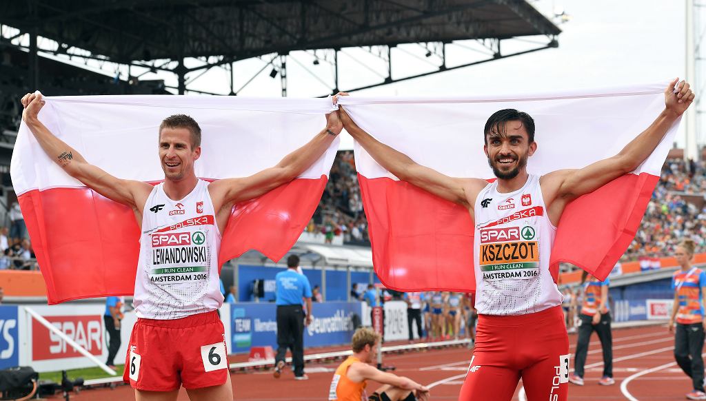 Adam Kszczot i Marcin Lewandowski po po finale biegu na 800 m