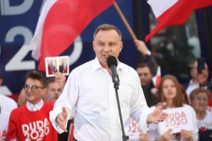 2.07.2020, Czopa, Andrzej Duda podczas wiecu wyborczego