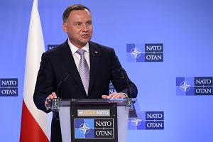 Prezydent Andrzej Duda na spotkaniu NATO w Brukseli, 4 czerwca 2019 r.