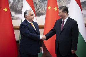 Premier Wgier Viktor Orban i prezydent Chin Xi Jinping podczas spotkania w Pekinie, 8 lipca 2024 r.