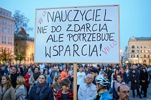 Manifestacja wsparcia dla nauczycieli w Poznaniu, 2019 r.