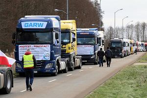 22 grudnia 2023. Protest przewonikw w Szczecinie organizowany przez Zachodniopomorskie Stowarzyszenie Przewonikw Drogowych