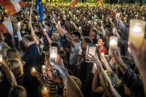 Protest przed Sdem Okrgowym w Katowicach. Niedziela, 23 lipca 2017 r.