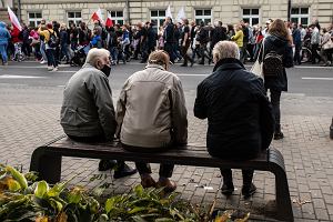 10.10.2020, Lublin, marsz ludzi niewierzcym w pandemi koronawirusa.