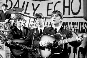 The Beatles, 1963 r. Ringo Starr, George Harrison, Paul McCartney i John Lennon.