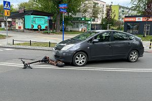 Wypadek na rogu ul. Biaowieskiej i Grenadierw. 19 kwietnia 2024 r.