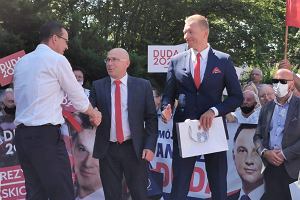 Premier Mateusz Morawiecki i prezydent Mysowic Dariusz Wjtowicz