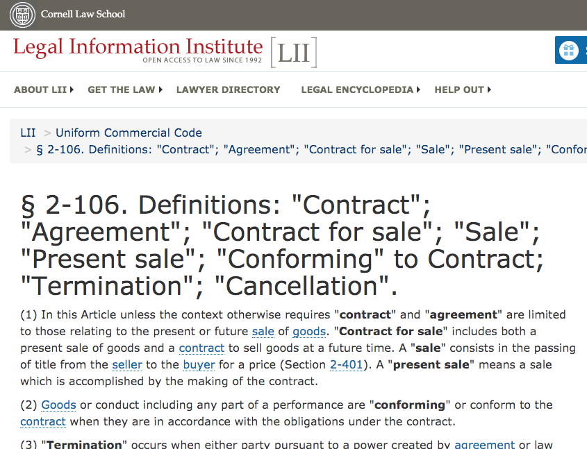 screenshot of UCC with high contrast, underlined links, and structured headings