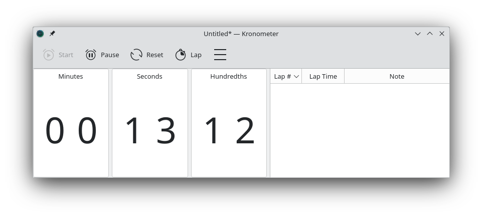 Screenshot of Kronometer