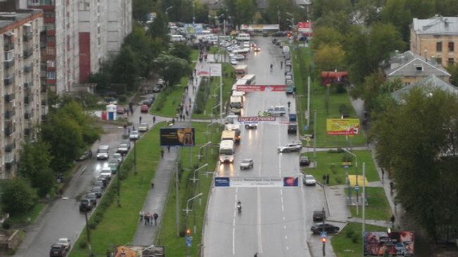 Один из центральных районов города Перми