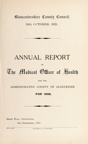 Cover of: [Report 1920]