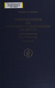 Cover of: Berichtigungsliste der griechischen Papyrusurkunden aus Ägypten