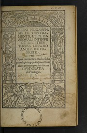 Cover of: Caleni [sic] Pergamensis De temperamentis, et De inaequali intemperie libri tres