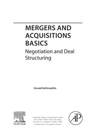 Cover of: Mergers and acquisitions basics: negotiation and deal structuring