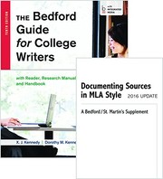 Cover of: Bedford Guide for College Writers with Reader, Research Manual, and Handbook 10e & Documenting Sources in MLA Style: 2016 Update